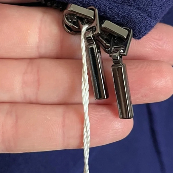 Armani Collezioni • NWT $1295 Blueish Purple Zip Front Giacca Blazer - Picture 8 of 10